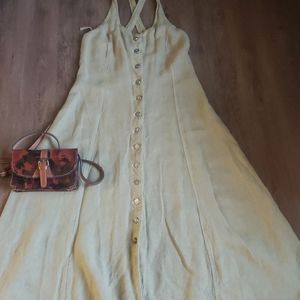 Heteroclite linen maxi dress size 1 vintage